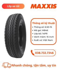 Lốp Maxxis 6.50-15 M846 (gai xuôi)